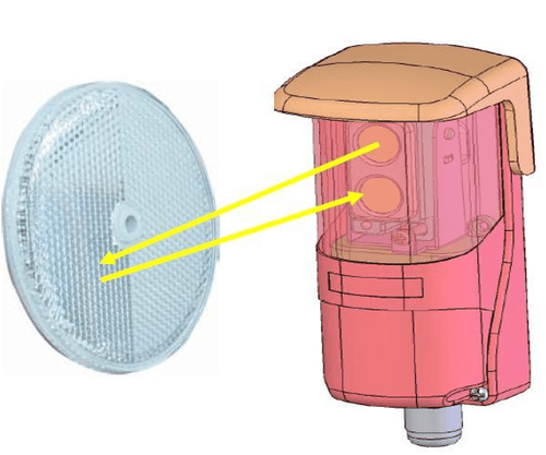 Infrared Sensor - Mirror Reflector - boom gates, infrared sensors, Parking Barriers, rhino fencing - Australian Bollards  