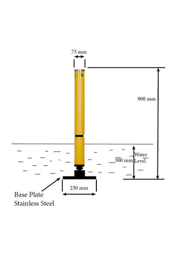 Nappe Flow Flexi Splitter Pier Bollard - nappe flow flexi splitter pier bollards - Australian Bollards  