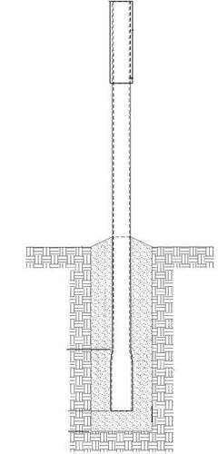 Non-Conductive Services Route Protection Post - bollards, fixed bollards - Australian Bollards  