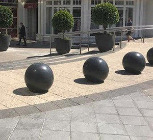 Spherical Streetscape Bollards - Granite - streetscape bollards, VBIED bollards - Australian Bollards  