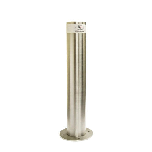 Stainless Steel Bollard - Circular Base Plate - base plated bollards, bollards, stainless steel bollards, VBIED bollards, VBT bollards - Australian Bollards  